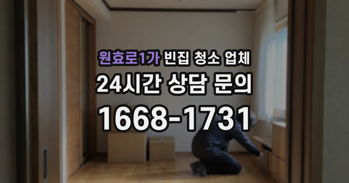 원효로1가 빈집 청소 업체