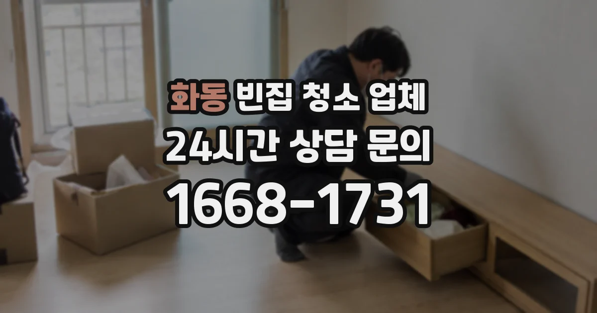 화동 빈집 청소 업체