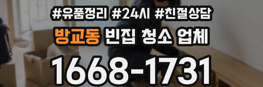 방교동 빈집 청소 업체