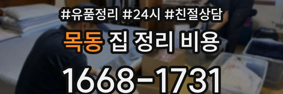 목동 집 정리 비용