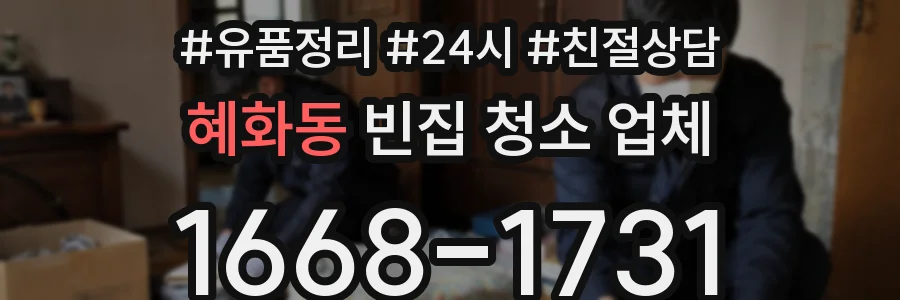 혜화동 빈집 청소 업체