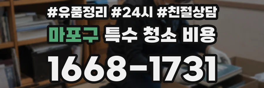 마포구 특수 청소 비용