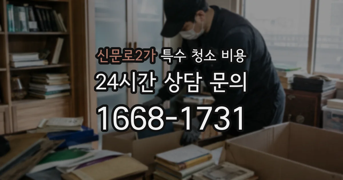 신문로2가 특수 청소 비용