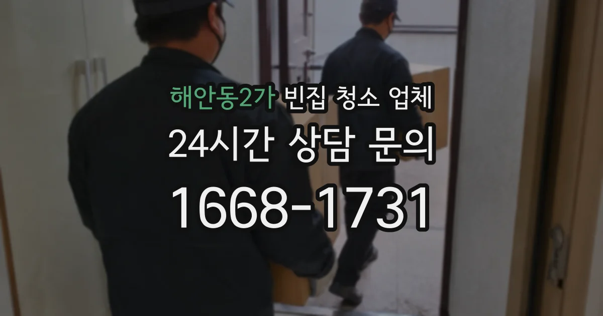 해안동2가 빈집 청소 업체