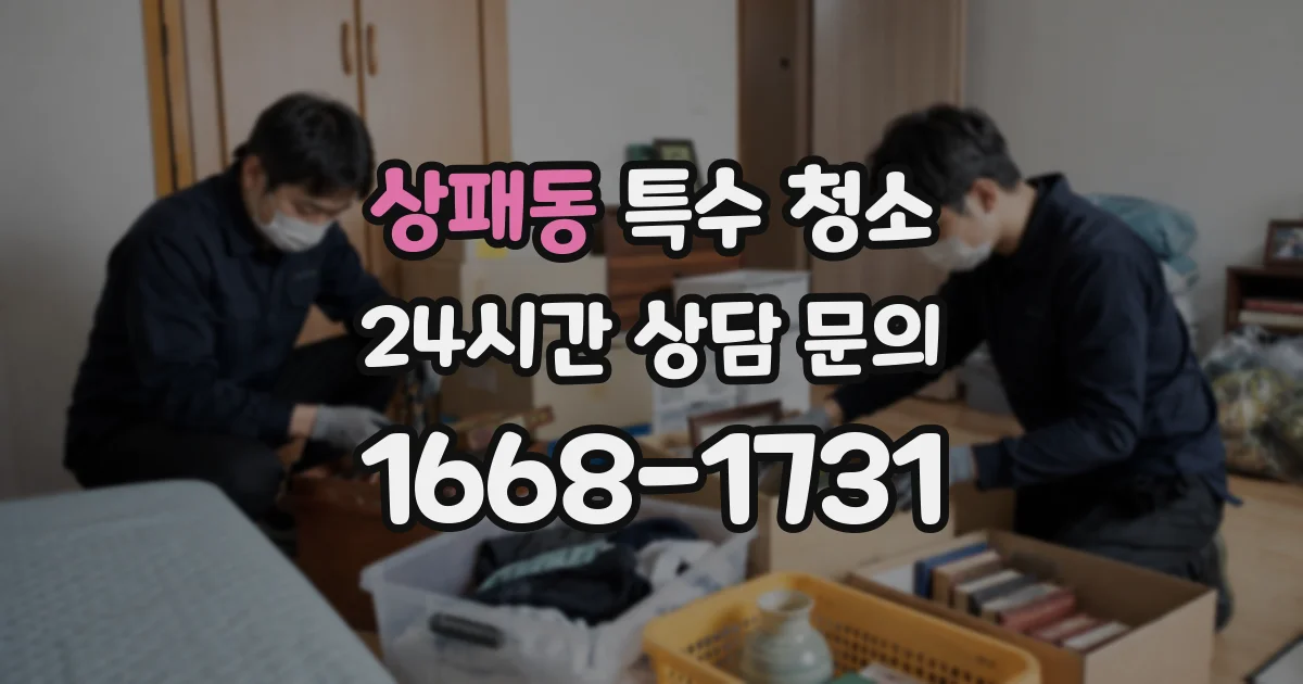 상패동 특수 청소