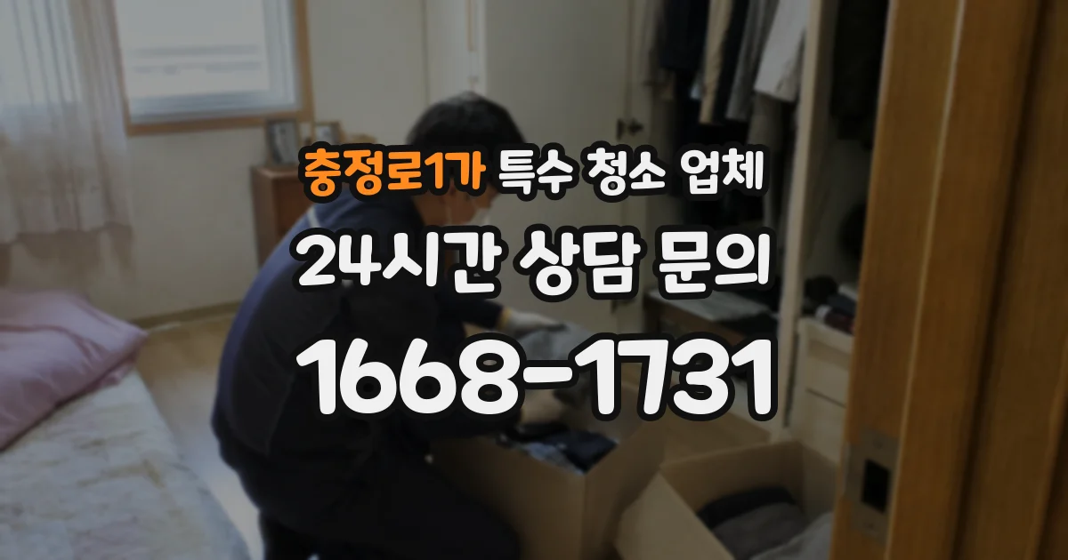 충정로1가 특수 청소 업체