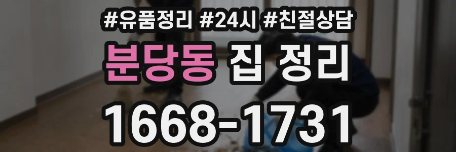 분당동 집 정리