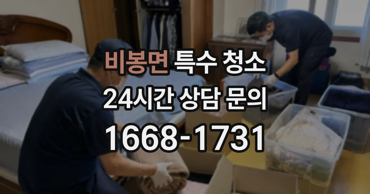 비봉면 특수 청소
