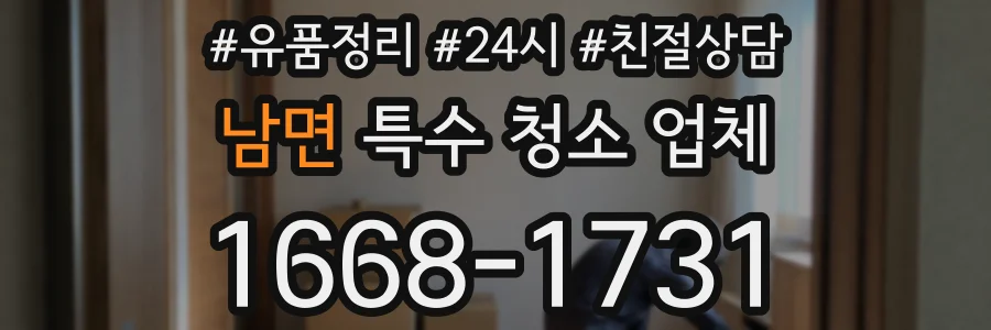 남면 특수 청소 업체