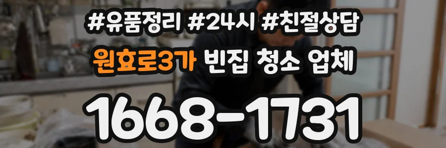 원효로3가 빈집 청소 업체