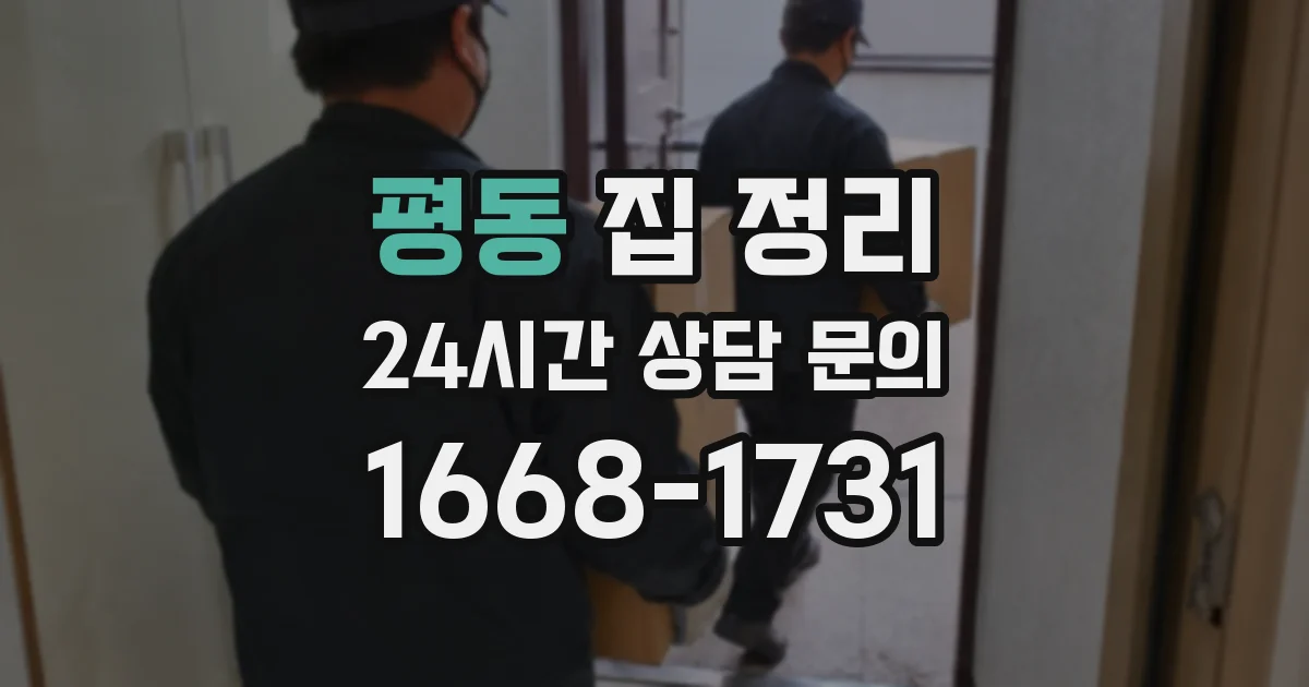 평동 집 정리