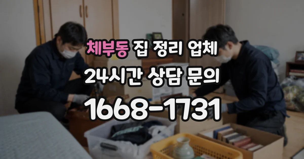 체부동 집 정리 업체