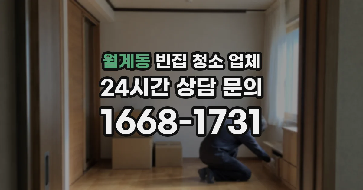 월계동 빈집 청소 업체