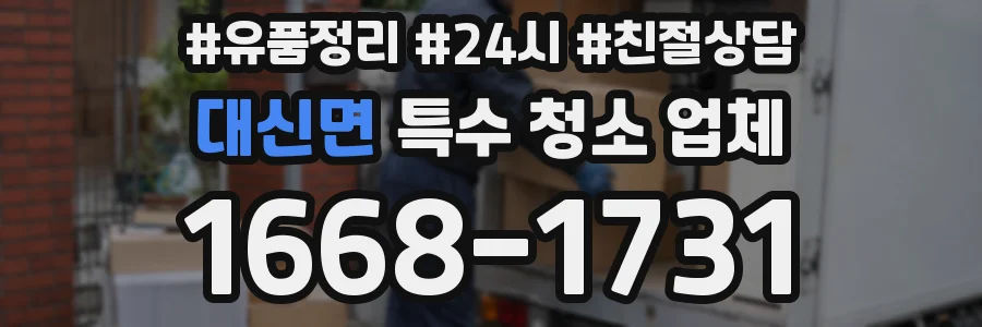 대신면 특수 청소 업체