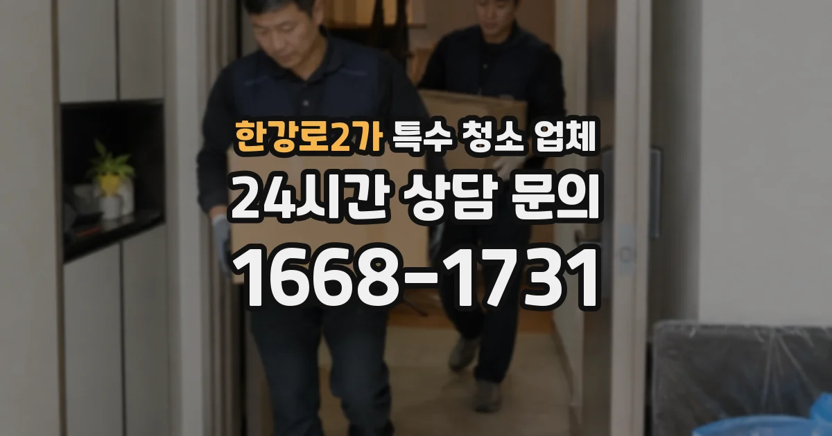 한강로2가 특수 청소 업체