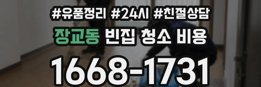 장교동 빈집 청소 비용