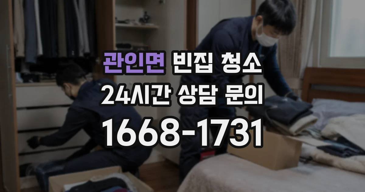 관인면 빈집 청소