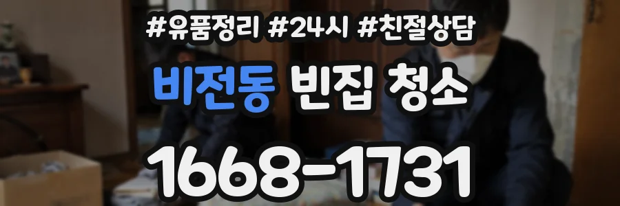 비전동 빈집 청소