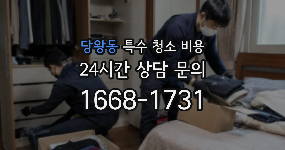 당왕동 특수 청소 비용