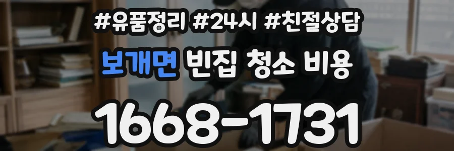 보개면 빈집 청소 비용