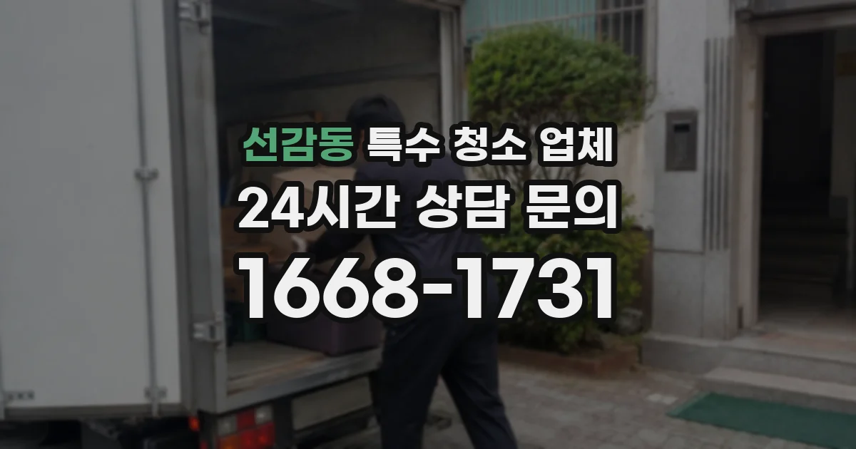 선감동 특수 청소 업체