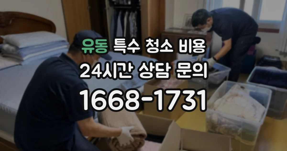 유동 특수 청소 비용