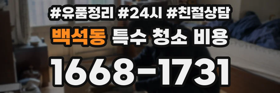 백석동 특수 청소 비용