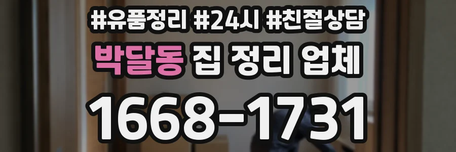 박달동 집 정리 업체