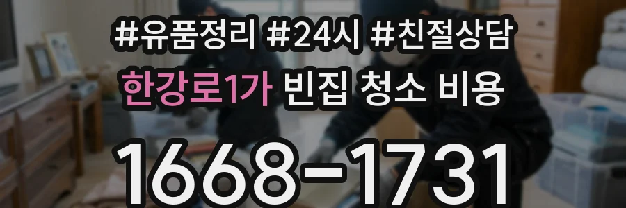 한강로1가 빈집 청소 비용