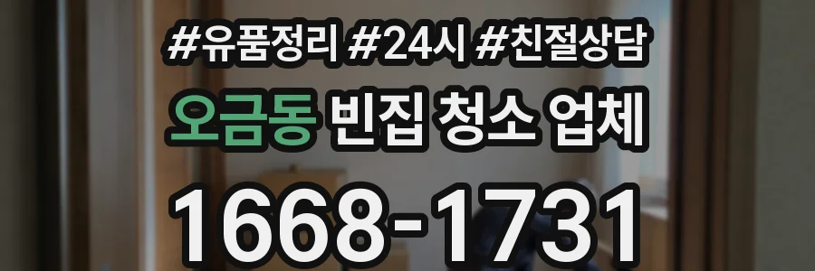 오금동 빈집 청소 업체