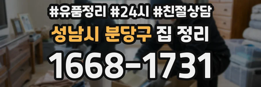성남시 분당구 집 정리