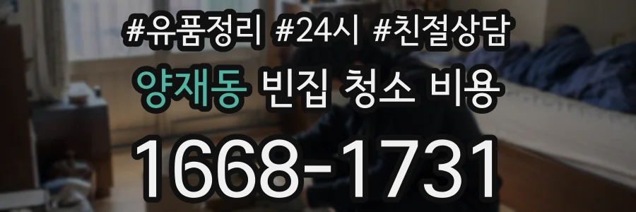 양재동 빈집 청소 비용