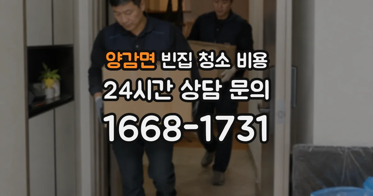 양감면 빈집 청소 비용