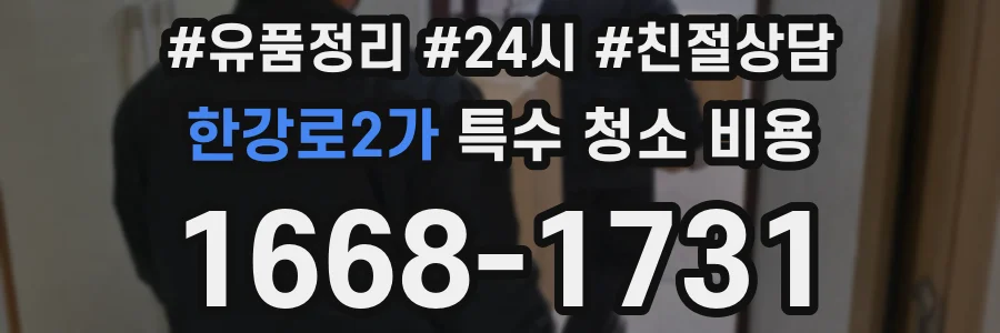 한강로2가 특수 청소 비용