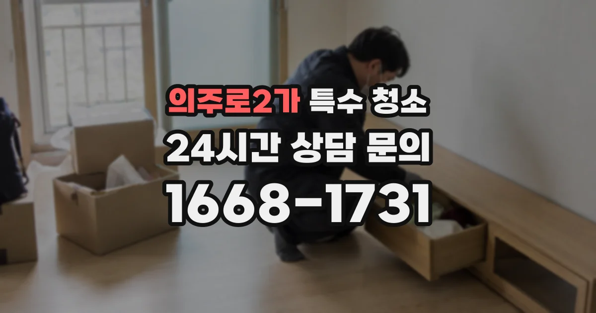 의주로2가 특수 청소