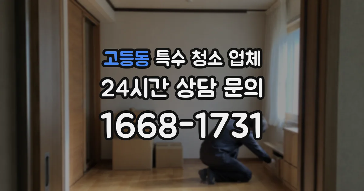 고등동 특수 청소 업체