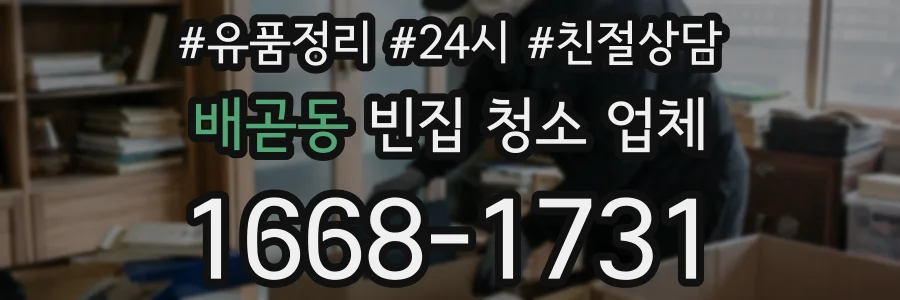 배곧동 빈집 청소 업체