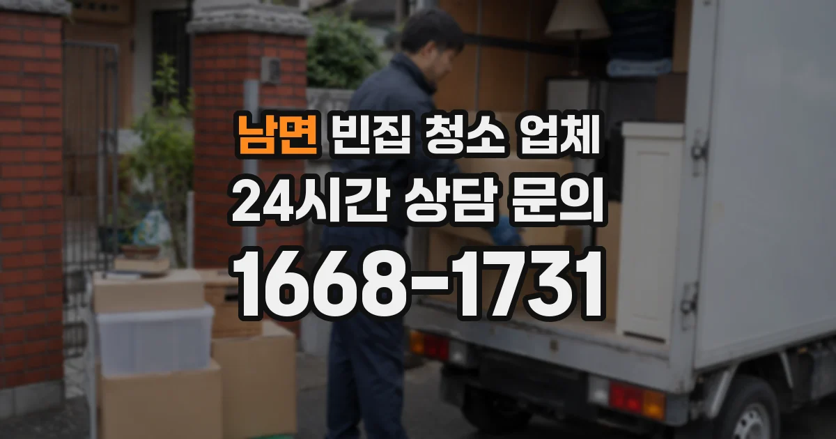 남면 빈집 청소 업체