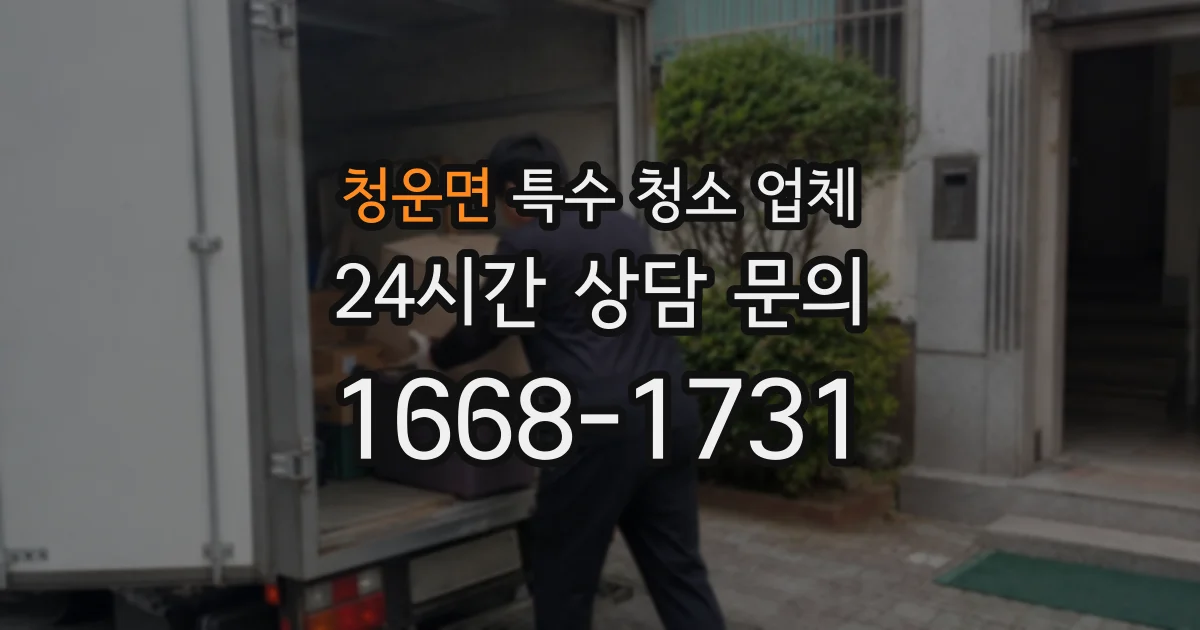 청운면 특수 청소 업체