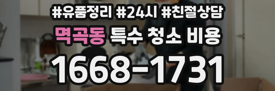 멱곡동 특수 청소 비용
