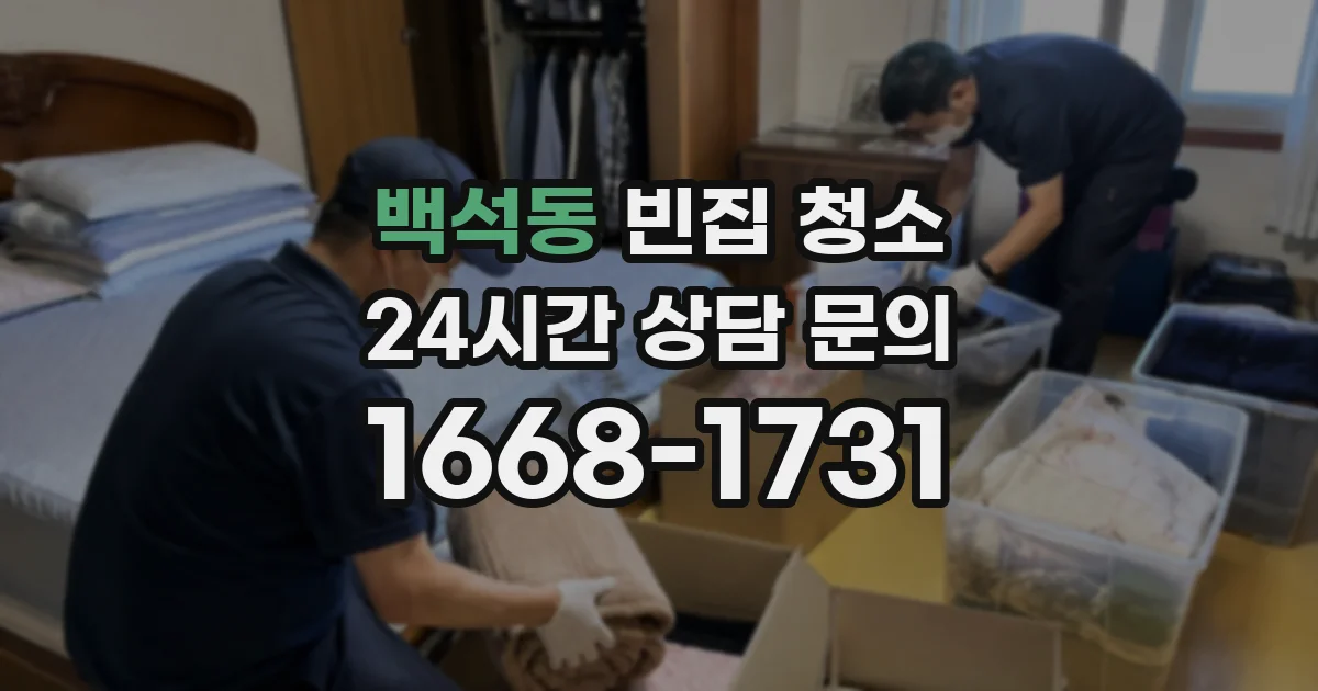 백석동 빈집 청소