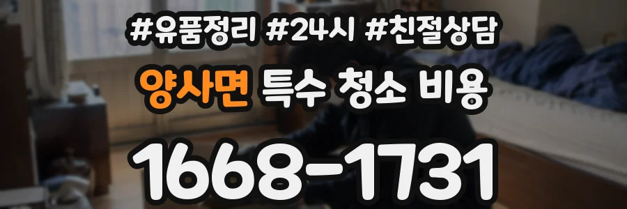 양사면 특수 청소 비용