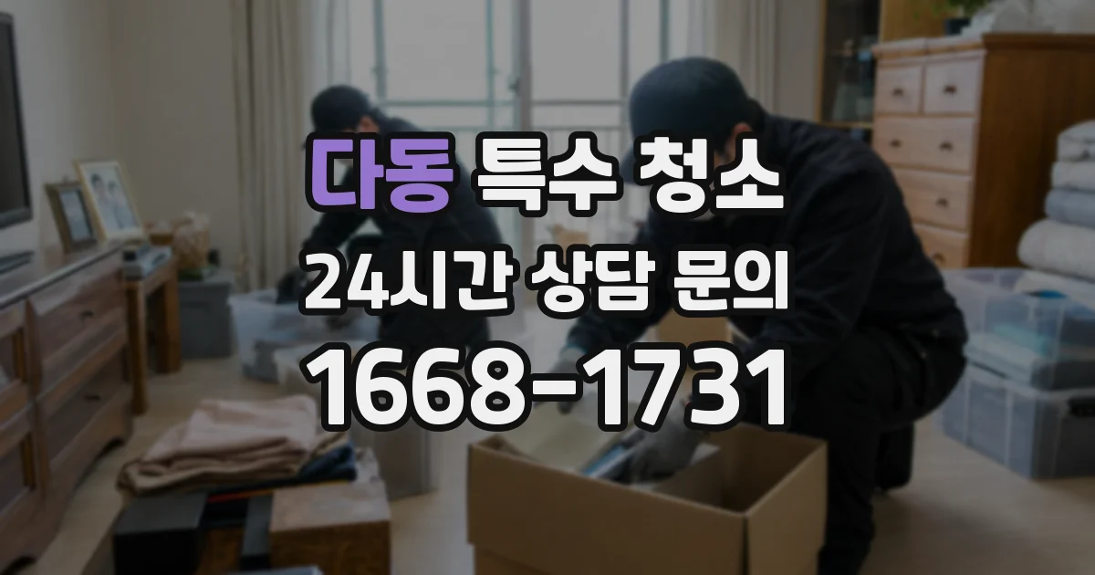 다동 특수 청소