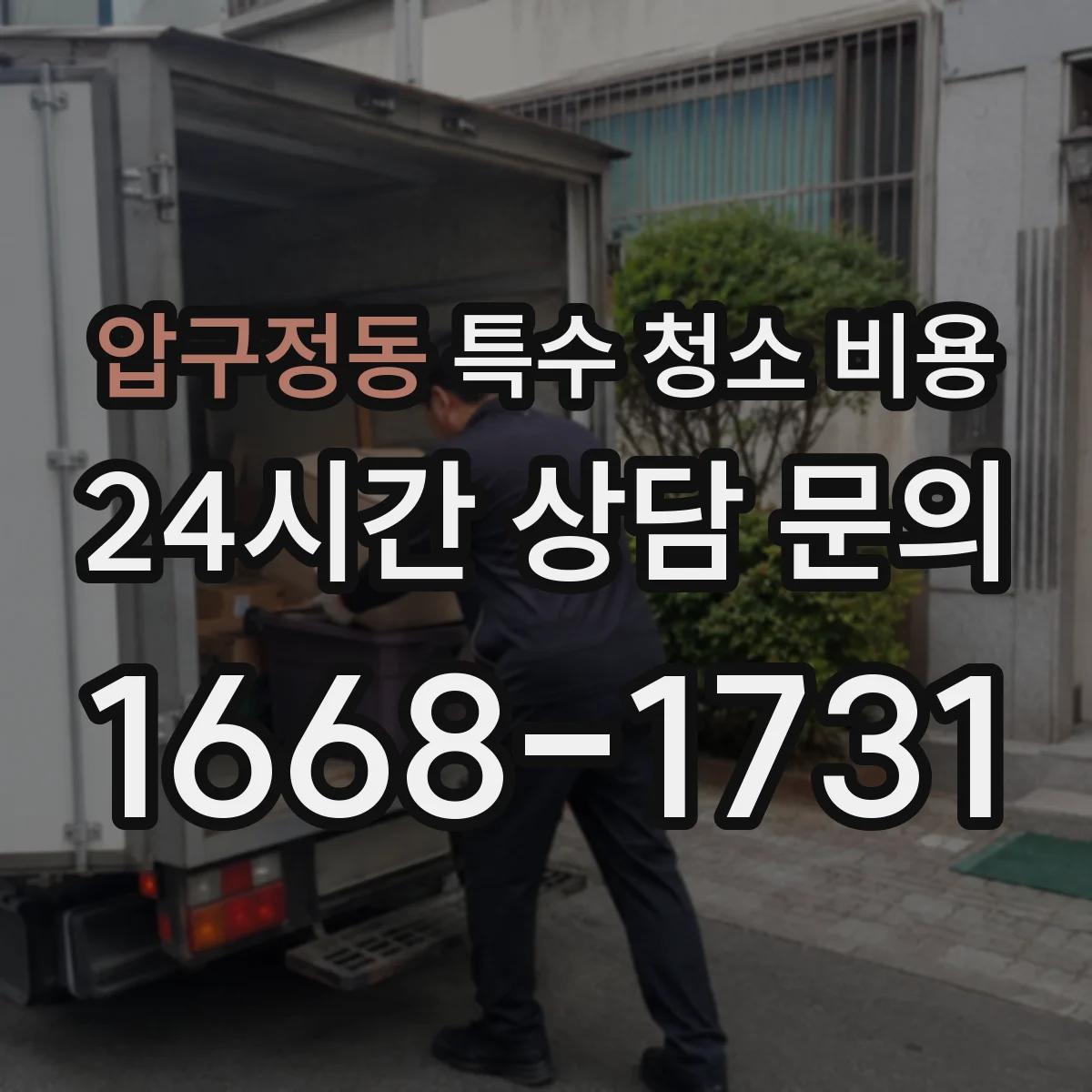 압구정동 특수 청소 비용