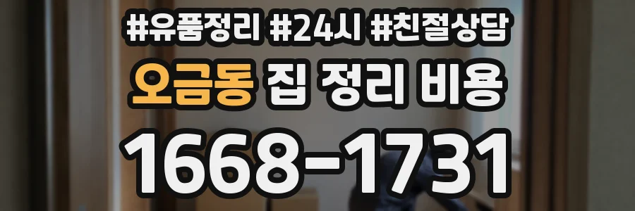 오금동 집 정리 비용