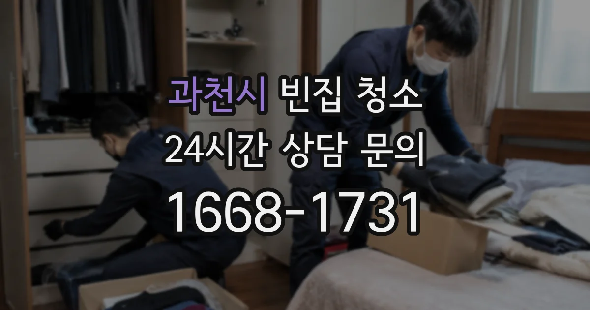 과천시 빈집 청소
