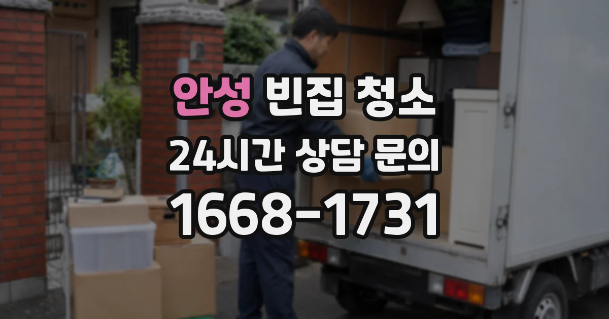 안성 빈집 청소