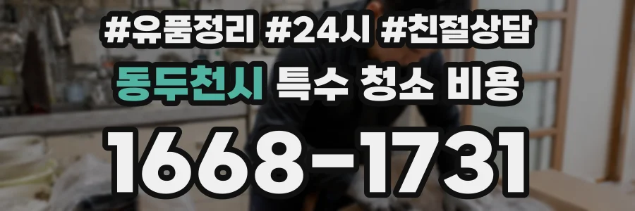 동두천시 특수 청소 비용
