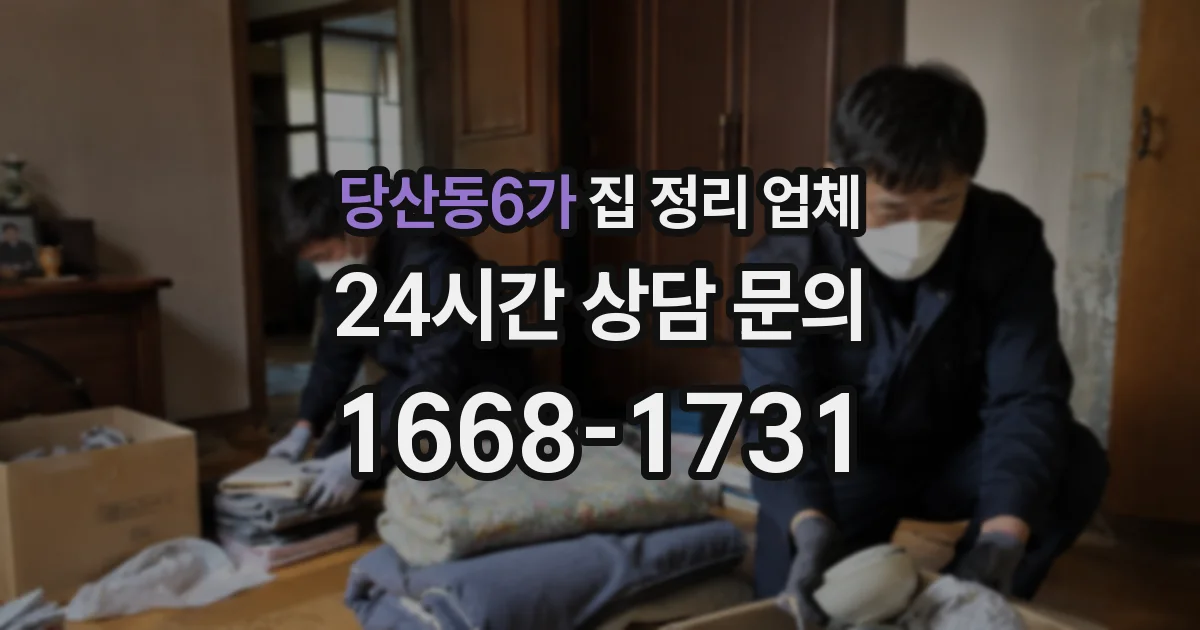당산동6가 집 정리 업체