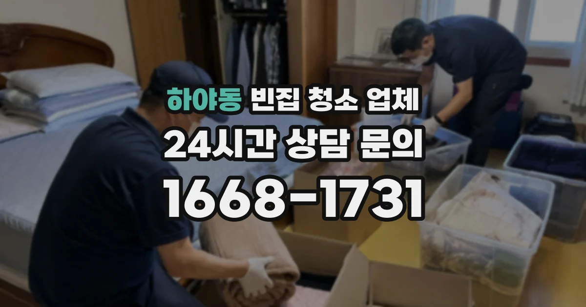하야동 빈집 청소 업체